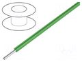 Wire; HookUp Wire; 18AWG; wire; Cu; PVC; green; 300V; 30.5m; 100ft ALPHA WIRE 3055/1-GR005