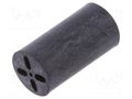 Spacer sleeve; LED; Øout: 6.5mm; ØLED: 5mm; L: 12.7mm; black; UL94V-0 KEYSTONE KEYS8922