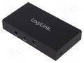 Splitter; DisplayPort 1.2a,HDMI 1.4; 3D,4K,HDCP,LPCM,UHD 2160p LOGILINK CV0094