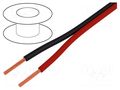 Wire: loudspeaker cable; 2x1mm2; stranded; CCA; black-red; PVC TASKER TAS-TSK53