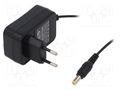 Power supply: switching; mains,plug-in; 9VDC; 1A; 9W; Out: 5,5/2,1 LVSUN AC/DC-LV9/1