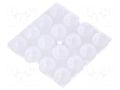 LED lens; square; plexiglass PMMA; transparent; 90°; H: 7.1mm LEDIL C15432