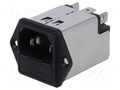 Connector: AC supply; socket; male; 1A; 250VAC; C14 (E); 5200 SCHURTER 5200.0123.1