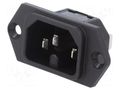 Connector: AC supply; socket; male; 10A; 250VAC; C16; 6110-3; IP40 SCHURTER 6110.3300