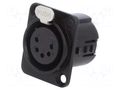 Connector: XLR; socket; female; 7.5A; 50V; PIN: 5; straight; 18AWG DELTRON 718-0500