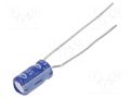 Capacitor: electrolytic; THT; 2.2uF; 50VDC; Ø4x7mm; Pitch: 5mm; ±20% SAMWHA SS1H225M04007PA18P