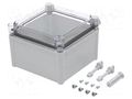 Enclosure: multipurpose; X: 188mm; Y: 188mm; Z: 130mm; with hinges FIBOX PC191913T-2FSH