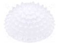 LED lens; round; polycarbonate; transparent; Mounting: socket LEDIL FP15072