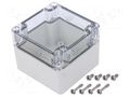 Enclosure: multipurpose; X: 80mm; Y: 82mm; Z: 65mm; EURONORD; grey FIBOX PCT080807