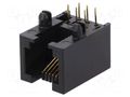 Connector: RJ12; socket; PIN: 6; Cat: 5; 6p6c; THT; angled ENCITECH RJJU66125E3H011