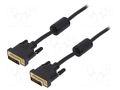 Cable; DVI-D (24+1) plug,both sides; PVC; dual link; HDCP; Len: 3m LOGILINK CD0002