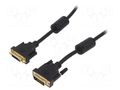 Cable; DVI-D (24+1) socket,DVI-D (24+1) plug; PVC; Len: 5m; black LOGILINK CD0005