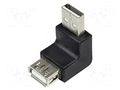 Adapter; USB 2.0; USB A socket,USB A angled plug LOGILINK AU0025