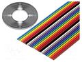 Wire: ribbon; 26x28AWG; 1.27mm; stranded; Cu; unshielded; PVC; 50V 3M 3302-26