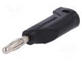 Connector: 4mm banana; plug; 32A; 33VAC; 70VDC; black; on cable SCHÜTZINGER FK15SNI-SW