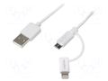 Cable; High Speed; 1m; white LOGILINK CU0118