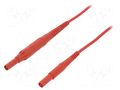 Test lead; 8A; banana plug 4mm,both sides; Len: 1.5m; red SCHÜTZINGER MSFKB4411150-RT