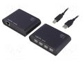 USB extender; USB 2.0; black; Cat: 5e,6; 50m LOGILINK UA0230