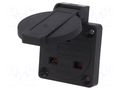 Connector: AC supply; socket; 2P+PE; 250VAC; 13A; black; PIN: 3; IP54 PCE 1020-5S