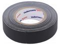 Tape: textile; W: 19mm; L: 10m; Thk: 0.31mm; black; 64N/cm; 10%; cotton HELLERMANNTYTON HTAPE-TEX-19X10BK