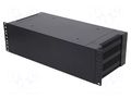 Enclosure: rack mounting; Standard: 19"; 3U; black; Z: 129mm; rack GAINTA G17083UBK