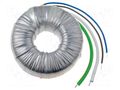 Transformer: toroidal; 200VA; 230VAC; 60V; 3.333A; Leads: cables TALEMA 58-0200-060-S