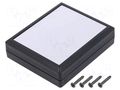 Enclosure: multipurpose; X: 72mm; Y: 85mm; Z: 25mm; ENCLOS; ABS; black TEKO 1111.9