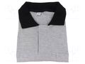 Polo shirt; ESD; XS (unisex); carbon fiber; grey ELME ESDPOLO-G/XS
