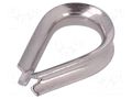 Thimble for rope; acid resistant steel A4; for rope; DIN 6899 KRAFTBERG KAUS-4-A4