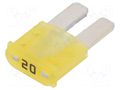 Fuse: fuse; 20A; 32VDC; automotive; 9.1mm; MICRO2; MINI LITTELFUSE 0327020.UXS