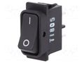 ROCKER; DPST; Pos: 2; ON-OFF; 16A/250VAC; black; IP40; none; 1552 Marquardt 1552.2602