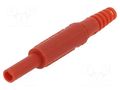 Connector: 2mm banana; plug; 10A; 600VDC; red; nickel plated SCHÜTZINGER SFK7997CNIOK05-RT