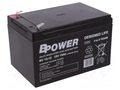 Re-battery: acid-lead; 12V; 15Ah; AGM; maintenance-free; 72W; 4.4kg BPOWER ACCU-BV15-12/BP