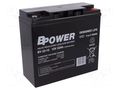 Re-battery: acid-lead; 12V; 22Ah; AGM; maintenance-free; 116W; BV BPOWER ACCU-BV22-12/BP