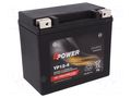 Re-battery: acid-lead; 12V; 10Ah; AGM; maintenance-free,left + BPOWER ACCU-YP12-4/BP