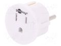 Adapter; Plug: with earthing; Colour: white GOOBAY PLUG-45351