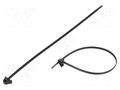 Cable tie; multi use,inside serrated with release mechanism HELLERMANNTYTON REZ200-PA66-BK