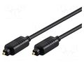 Cable; Toslink plug,both sides; 1m; Øcable: 5mm Goobay AVK-220-0100