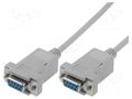Cable; D-Sub 9pin socket,both sides; 3m; grey DIGITUS AK-610100-030-E