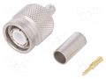 Connector: TNC; plug; male; straight; 50Ω; crimped; for cable TELEGÄRTNER J01010L2255