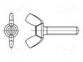 Screw; M4x8; 0.7; Head: wing; steel; zinc; DIN 316; 8mm BOSSARD B4X8/BN276