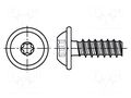 Screw; for plastic; with flange; 2.5x12; Head: button; Torx® PLUS BOSSARD B2.5X12/BN20165