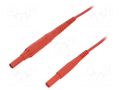 Test lead; 8A; banana plug 4mm,both sides; Len: 1m; red SCHÜTZINGER MSFKB4411100-RT