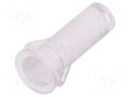 Fiber for LED; Ø6.6mm; L: 13.6mm; round; Front: convex; straight FIX&FASTEN FIX-LEM-54