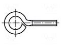 Hook; ring; M3x10; 0.5; steel; zinc; 5mm BOSSARD B3X10/BN1006