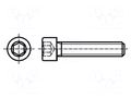 Screw; M3x16; 0.5; Head: cheese head; hex key; HEX 2.5mm; DIN 912 BOSSARD B3X16/BN610