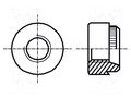 Insert nut; round; M4; steel; Plating: zinc; BN 197; push-on BOSSARD B4/BN197