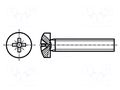 Screw; M4x6; 0.7; Head: cheese head; Pozidriv; PZ2; steel; zinc BOSSARD B4X6/BN3334