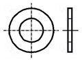 Washer; round; M10; D=20mm; h=2mm; polyamide; DIN 125A; BN 1074 BOSSARD B10/BN1074