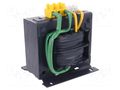 Transformer: mains; 500VA; 230VAC; 24V; Leads: terminal block; IP00 BREVE TUFVASSONS TMM500/A230/24V